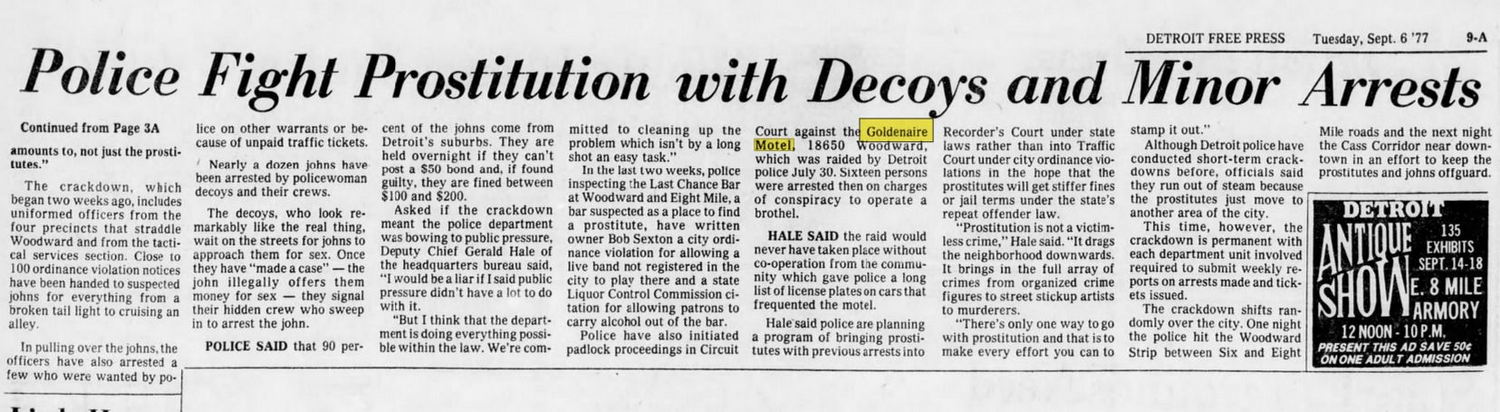 Goldenaire Motel - Sept 1977 Padlock Order (newer photo)